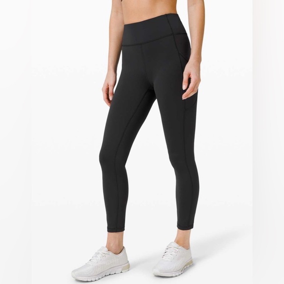 Lululemon Invigorate High-Rise Tight 25” Black Everlux Leggings Size 10 Pocket - Picture 2 of 10